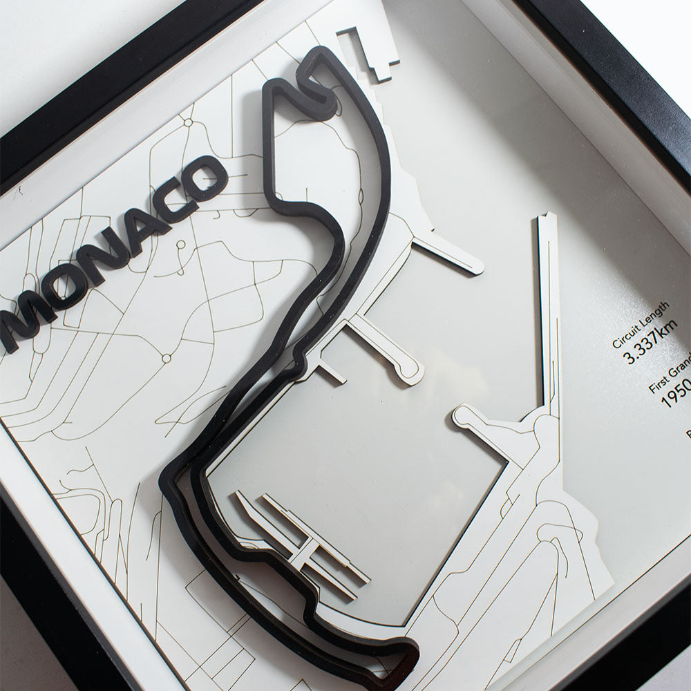 Cuadro 3D Circuito de Mónaco - Arte de Pared para Amantes del Automovilismo