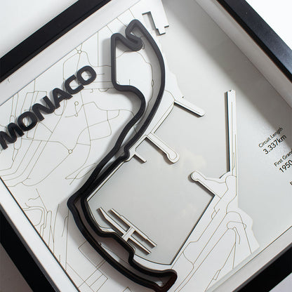 Cuadro 3D Circuito de Mónaco - Arte de Pared para Amantes del Automovilismo