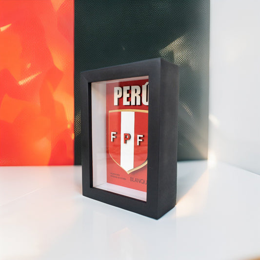 Shadow Box 3D Perú Federación Peruana de Futbol 12x17cm