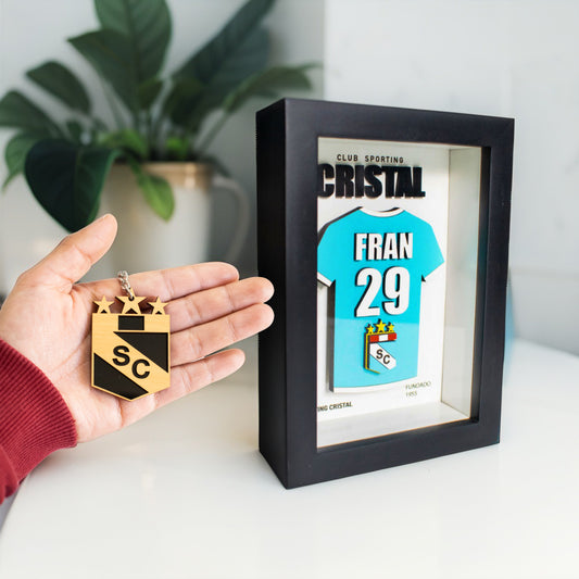 Shadowbox 3D Decorativo con Escudo de Sporting Cristal