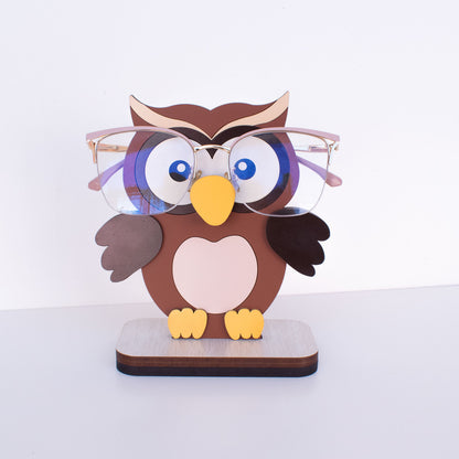 Soporte para lentes madera MDF con diseño de Búho