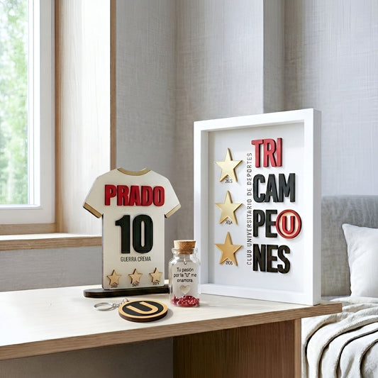 Pack Gloria Eterna Universitario - Cuadro 3D + Camiseta Personalizada