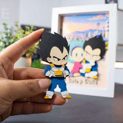 Cuadro 3D Personalizado Amor Galáctico | Pareja del Orgullo en Madera Relieve 15x20cm