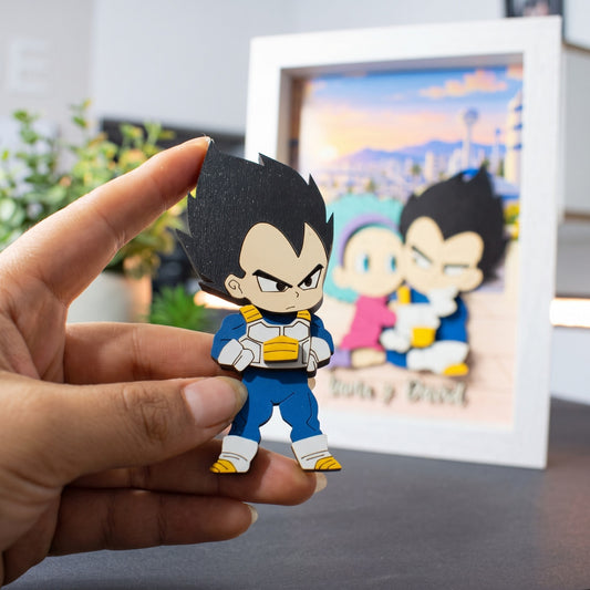 Cuadro 3D Personalizado Amor Galáctico | Pareja del Orgullo en Madera Relieve 15x20cm